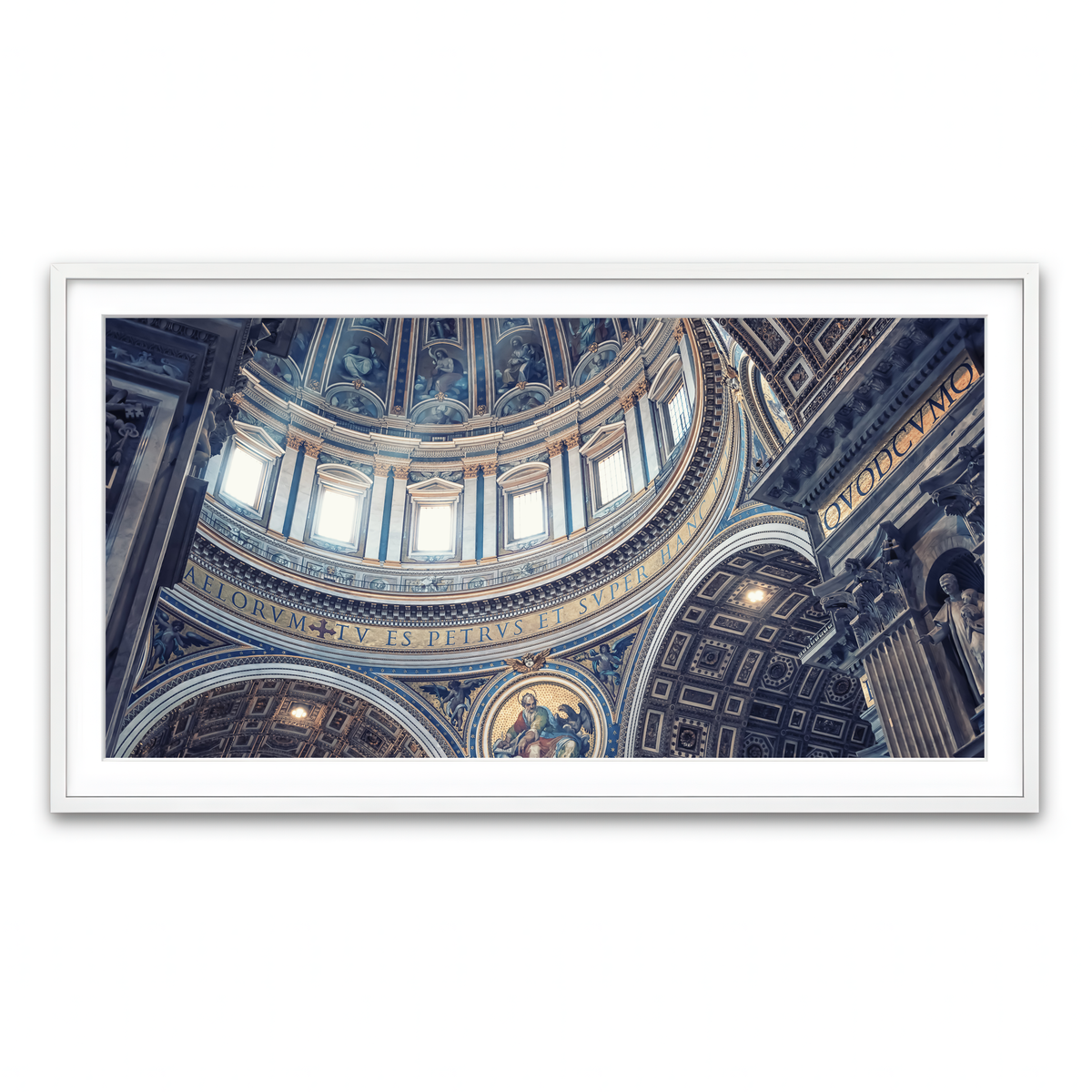 Framed Print 2x1 White