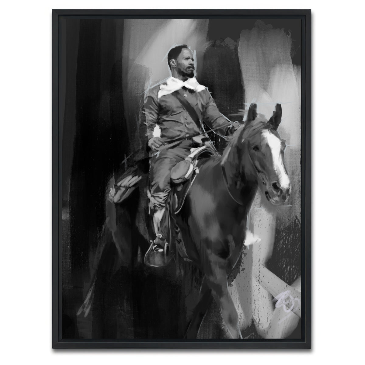 AUTO-MOCKUP WHITE | Django Unchained | 1 Piece | Black Framed Canvas | group=3x4