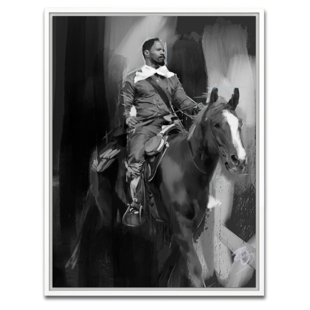 AUTO-MOCKUP WHITE | Django Unchained | 1 Piece | White Framed Canvas | group=3x4