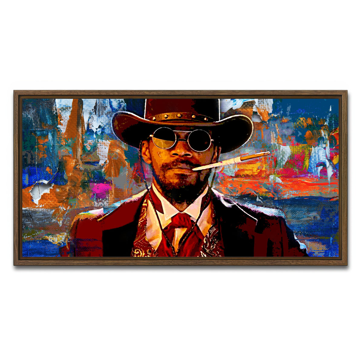 AUTO-MOCKUP WHITE | Django | 1 Piece | Walnut Framed Canvas | group=2x1