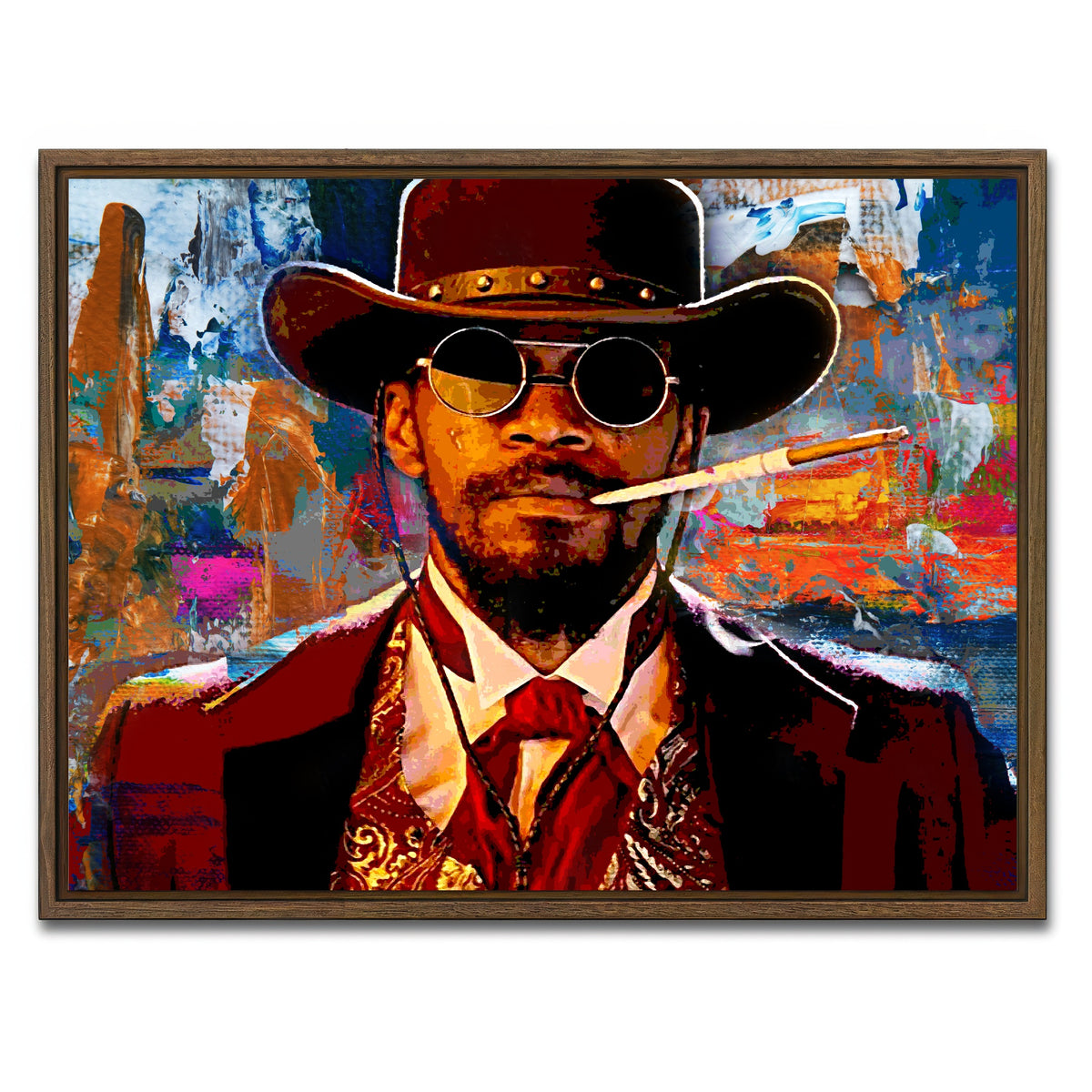 AUTO-MOCKUP WHITE | Django | 1 Piece | Walnut Framed Canvas | group=4x3