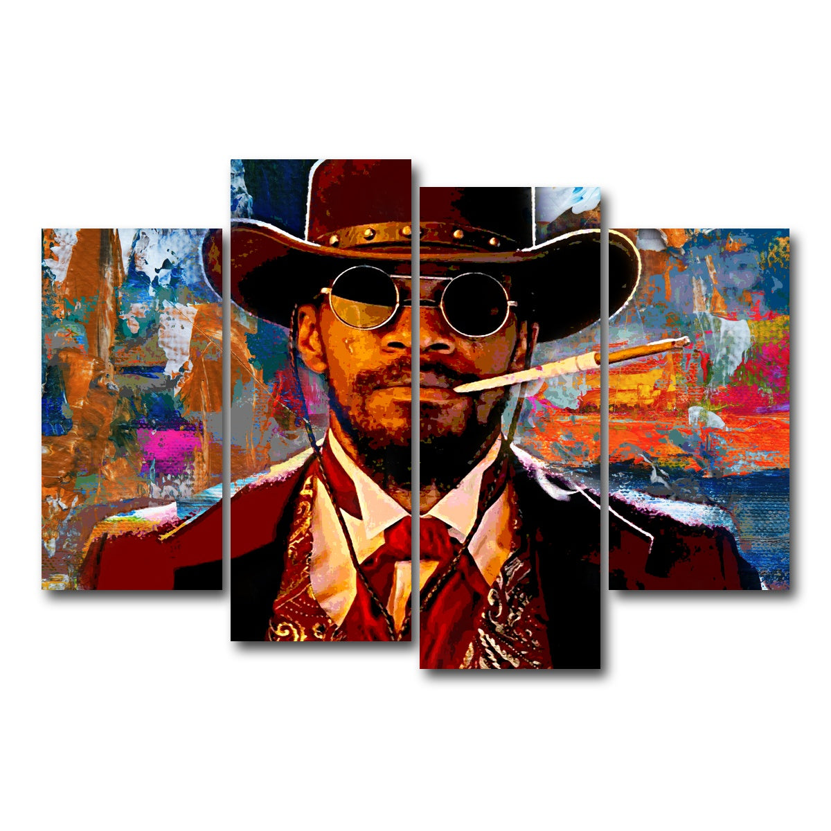 AUTO-MOCKUP WHITE | Django | 4 Piece | Gallery Wrap Canvas | group=4_short