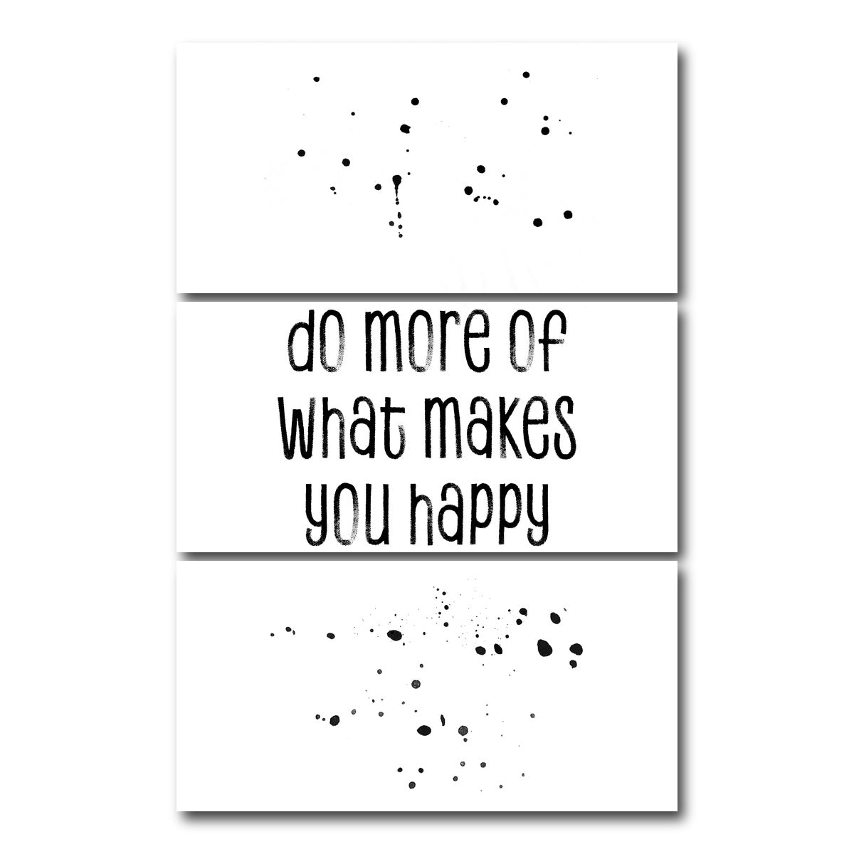 AUTO-MOCKUP WHITE | Do more of what makes you happy | 3 Piece | Gallery Wrap Canvas | group=12x24_stacked