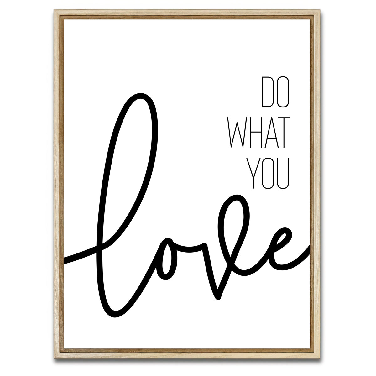AUTO-MOCKUP WHITE | Do what you love | 1 Piece | Natural Framed Canvas | group=3x4