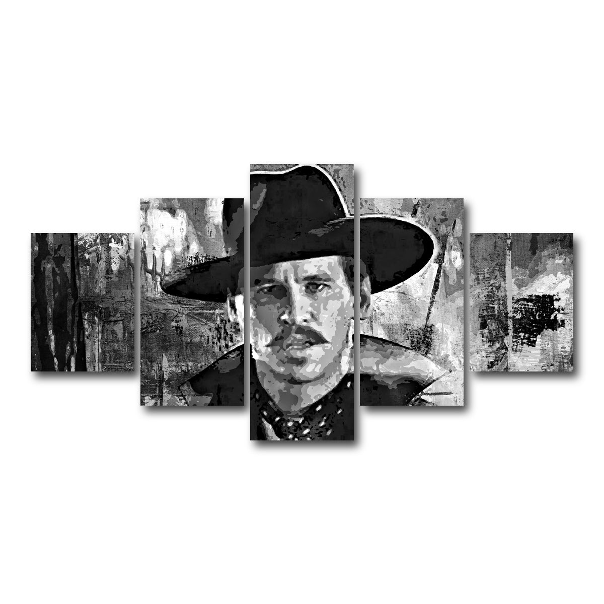 AUTO-MOCKUP WHITE | Doc Holliday Grayscale | 5 Piece | Gallery Wrap Canvas | group=5_short