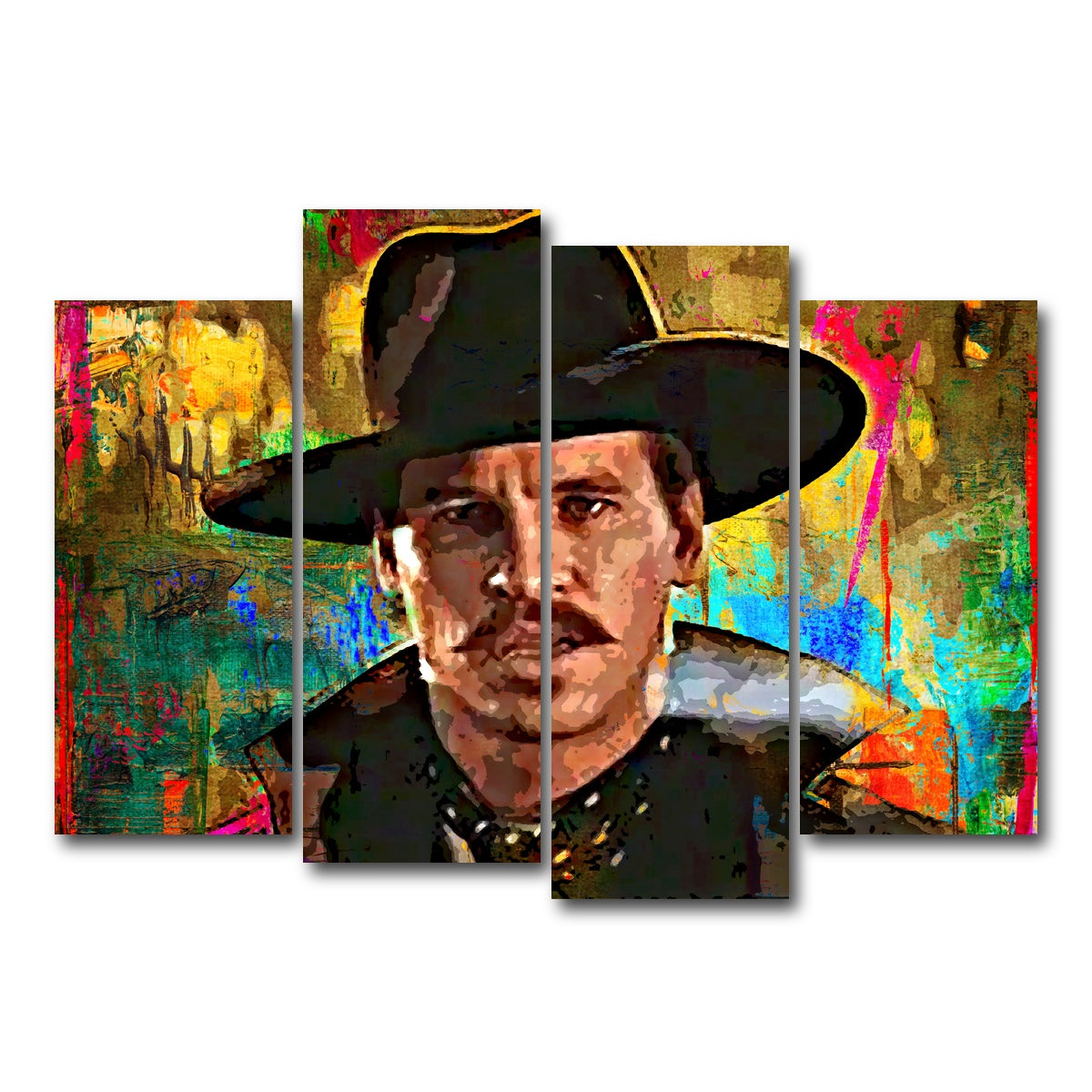 AUTO-MOCKUP WHITE | Doc Holliday | 4 Piece | Gallery Wrap Canvas | group=4_normal