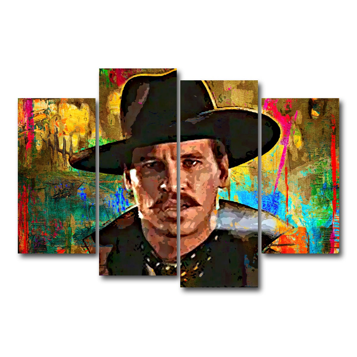 AUTO-MOCKUP WHITE | Doc Holliday | 4 Piece | Gallery Wrap Canvas | group=4_short