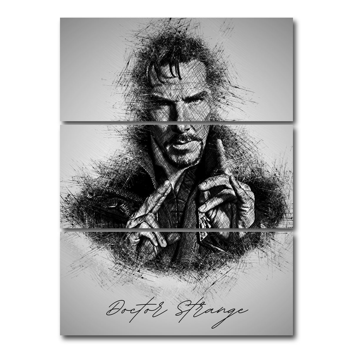 AUTO-MOCKUP WHITE | Doctor Strange | 3 Piece | Gallery Wrap Canvas | group=8x18_stacked