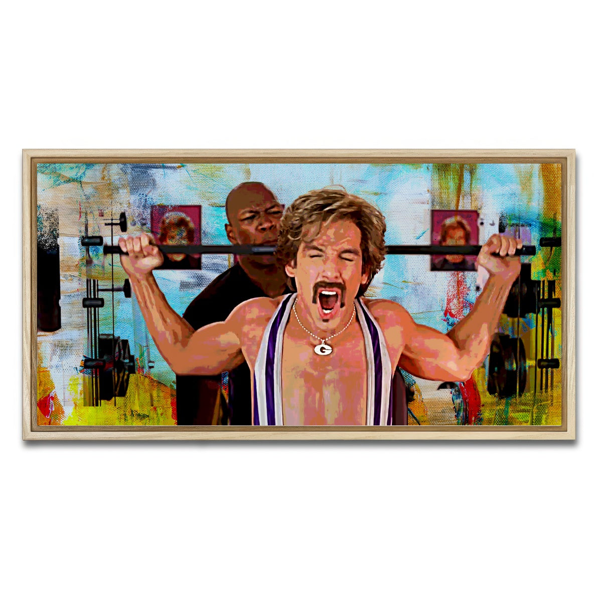AUTO-MOCKUP WHITE | Dodgeball White Goodman | 1 Piece | Natural Framed Canvas | group=2x1
