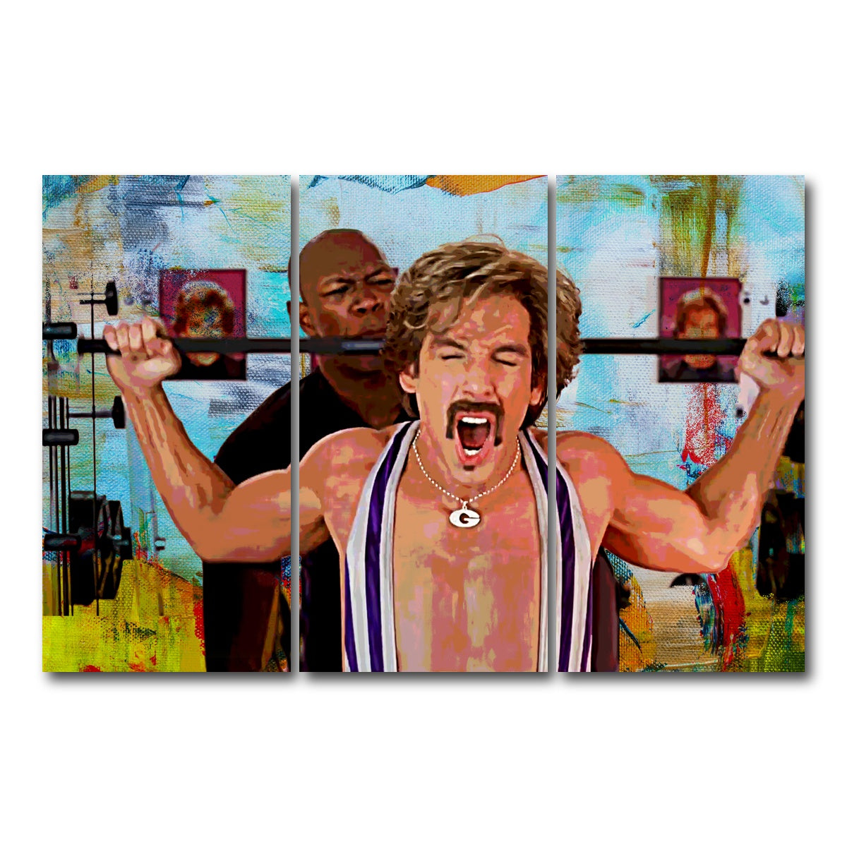 AUTO-MOCKUP WHITE | Dodgeball White Goodman | 3 Piece | Gallery Wrap Canvas | group=12x24
