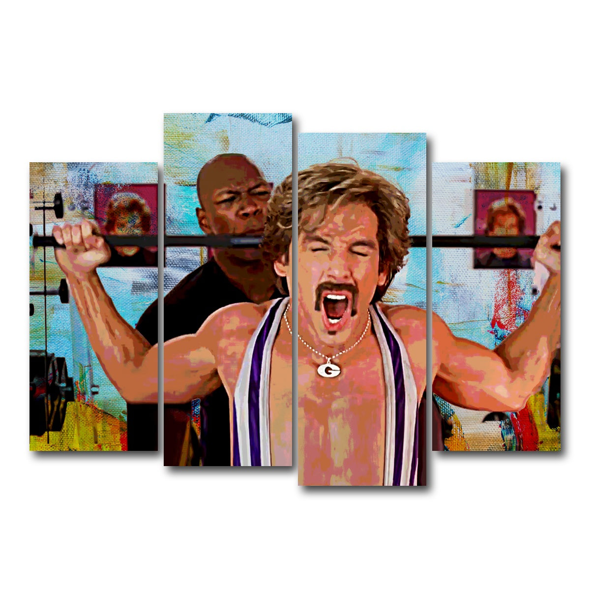 AUTO-MOCKUP WHITE | Dodgeball White Goodman | 4 Piece | Gallery Wrap Canvas | group=4_normal