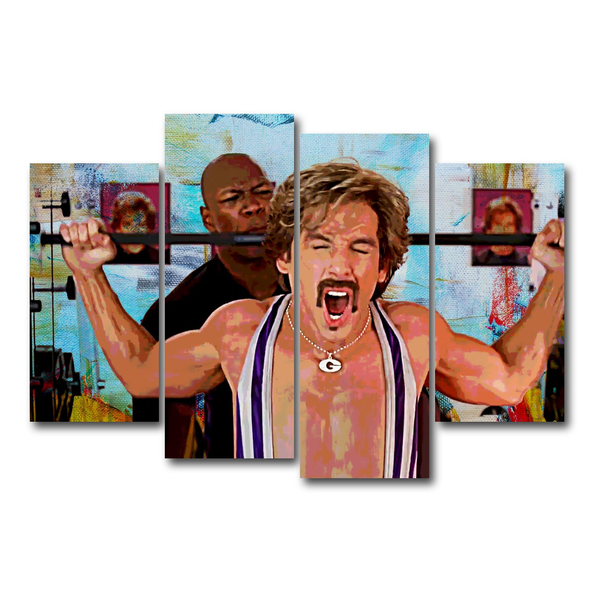 AUTO-MOCKUP WHITE | Dodgeball White Goodman | 4 Piece | Gallery Wrap Canvas | group=4_short
