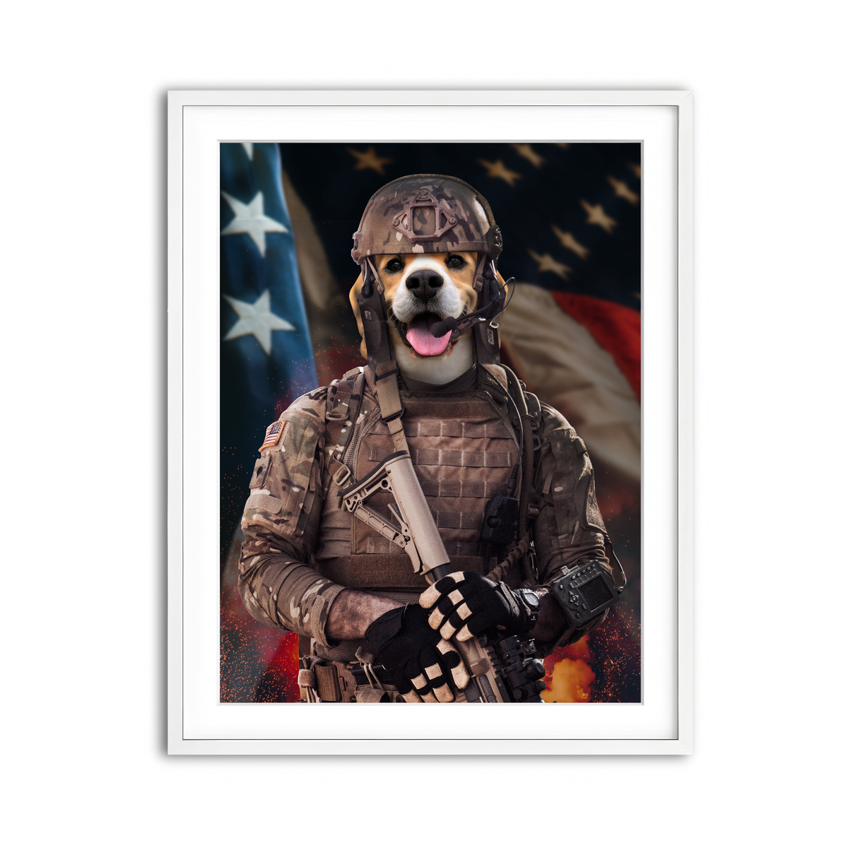 Framed Print 3x4 White