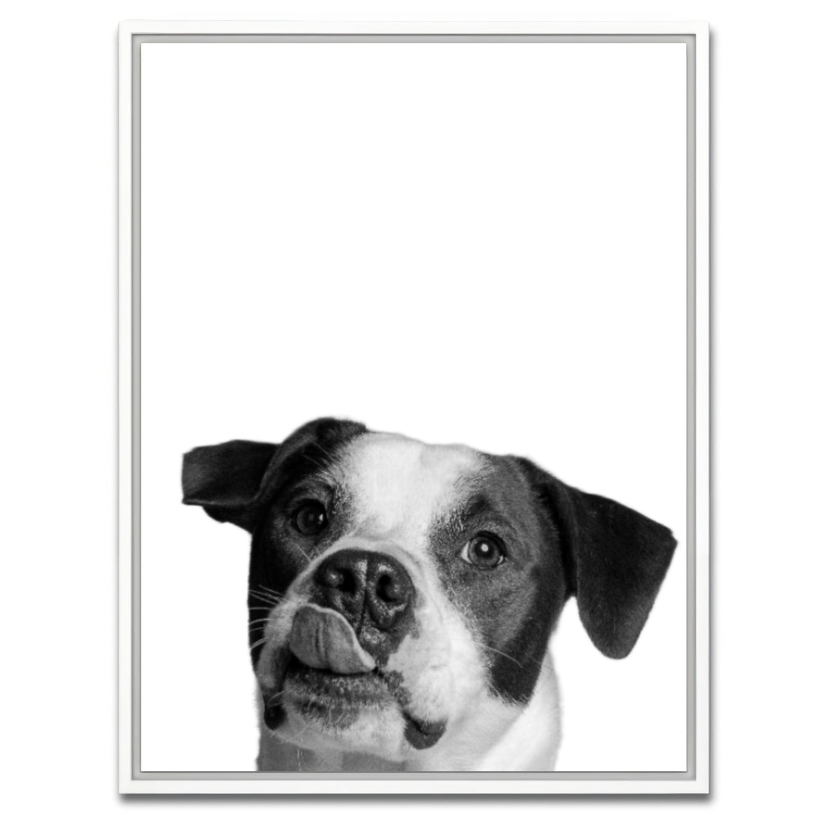 AUTO-MOCKUP WHITE | Dog | 1 Piece | White Framed Canvas | group=3x4