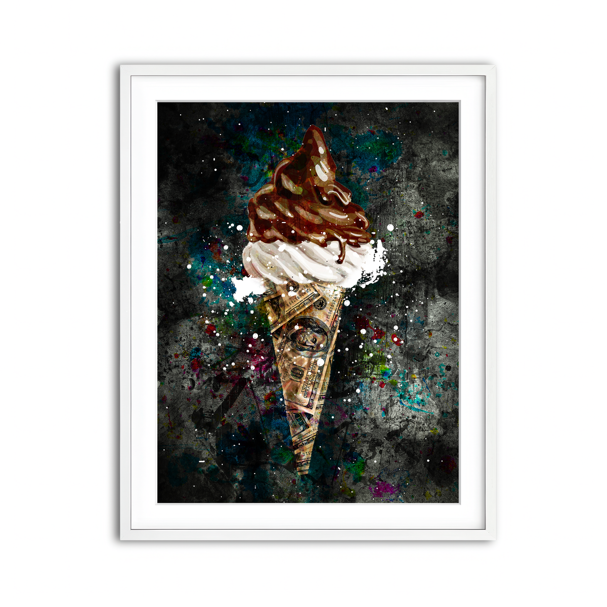 Framed Print 3x4 White