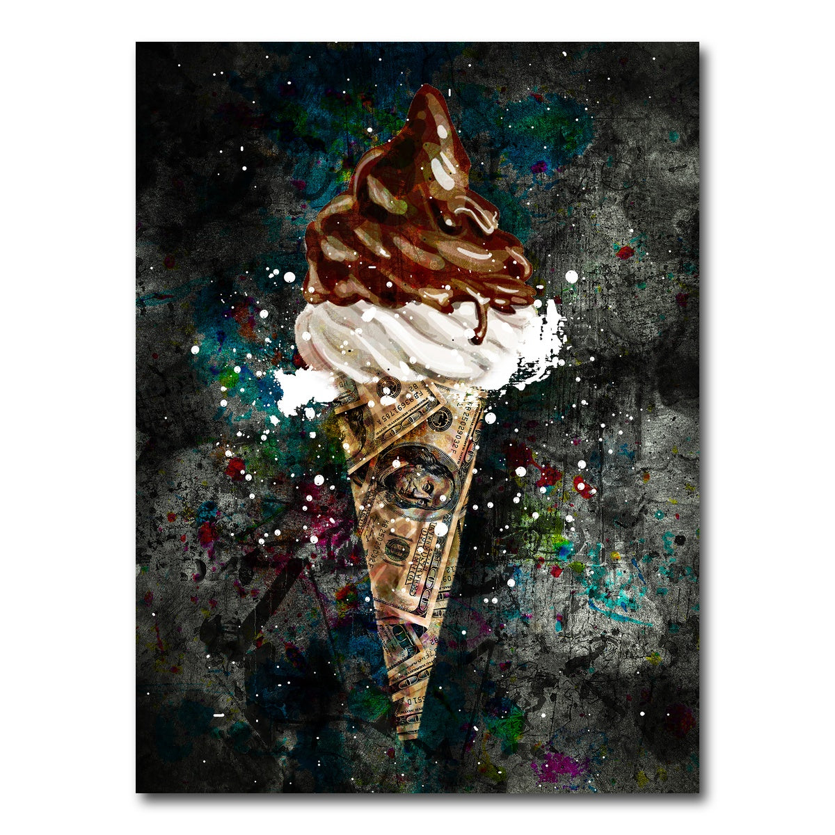 AUTO-MOCKUP WHITE | Dollar cone canvas art | 1 Piece | Gallery Wrap Canvas | group=3x4