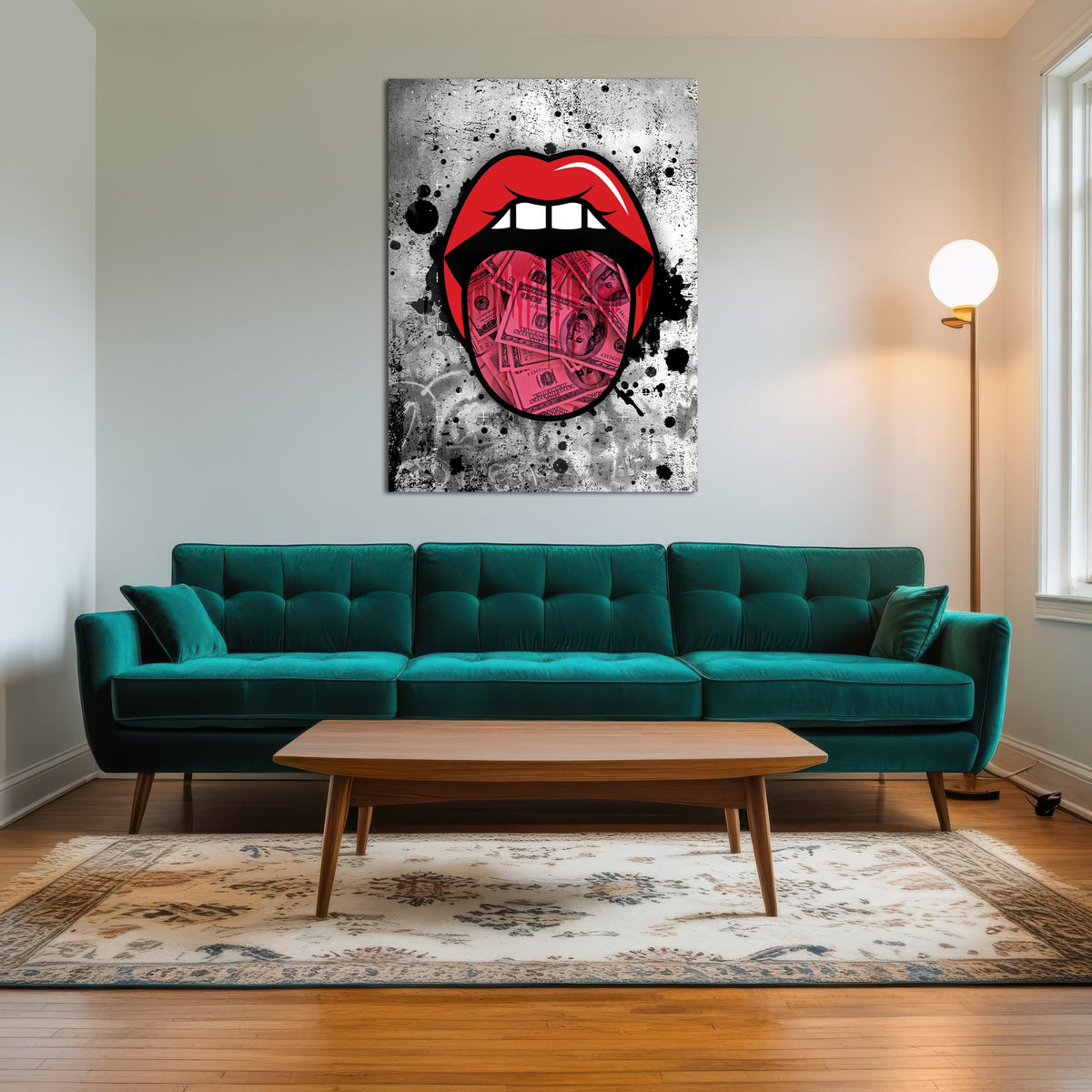 AUTO-MOCKUP ROOM | Dollar tongue canvas art