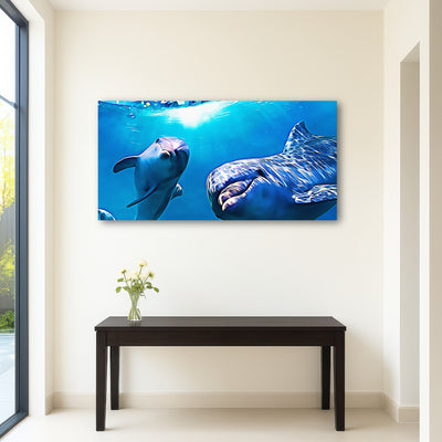 AUTO-MOCKUP ROOM | Dolphin & Calf Wall Art