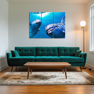 AUTO-MOCKUP ROOM | Dolphin & Calf Wall Art