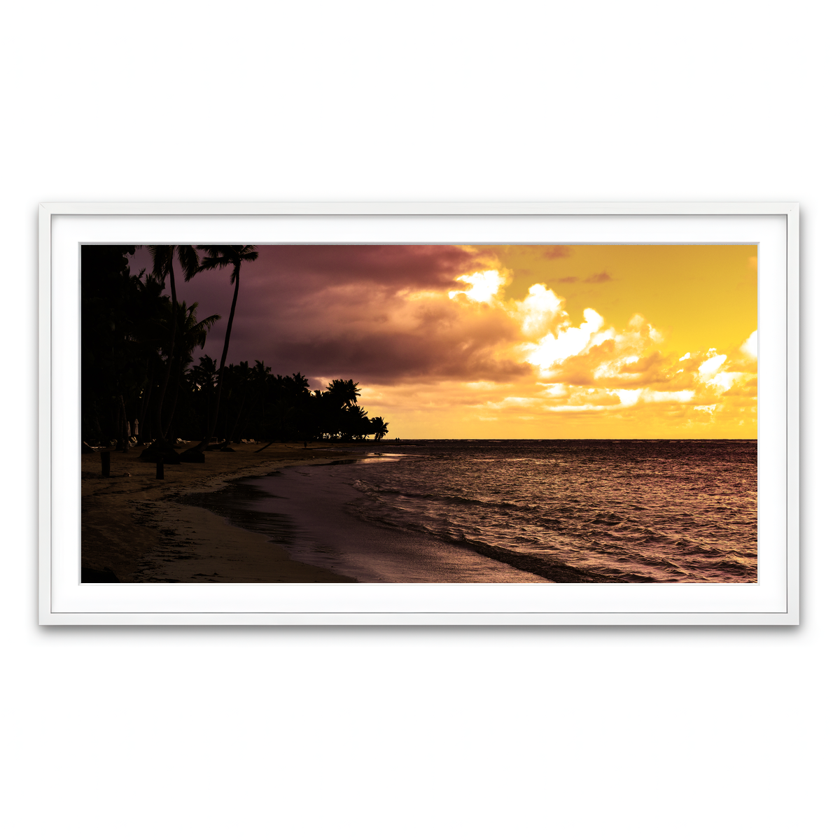 Framed Print 2x1 White