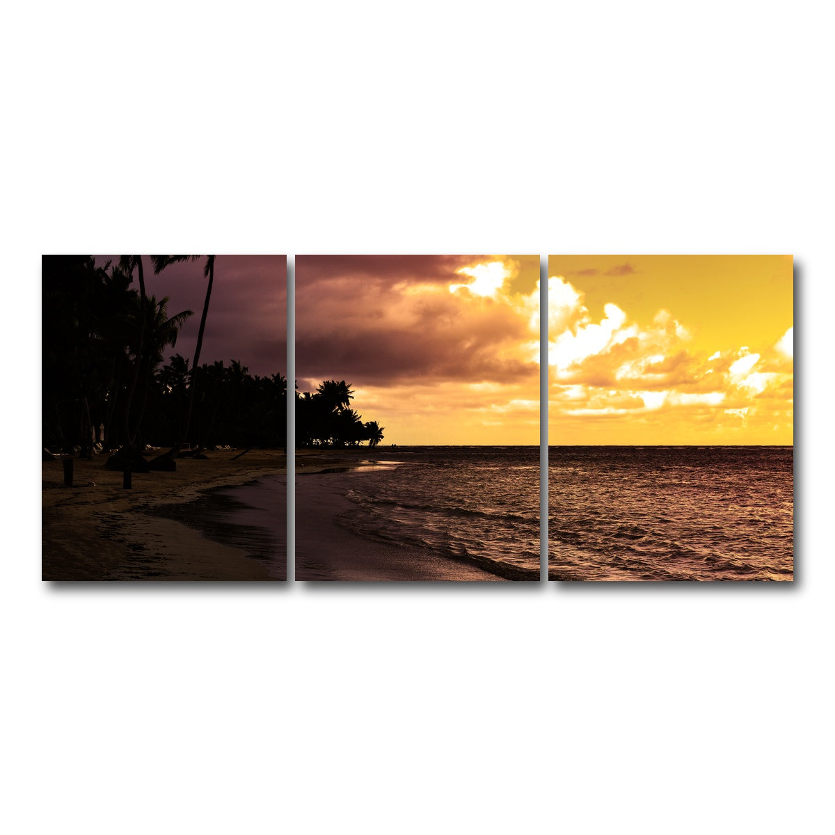 AUTO-MOCKUP WHITE | Dominican Sunset 1 | 3 Piece | Gallery Wrap Canvas | group=18x24