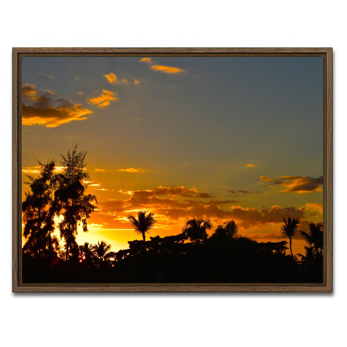 AUTO-MOCKUP WHITE | Dominican Sunset 3 | 1 Piece | Walnut Framed Canvas | group=4x3