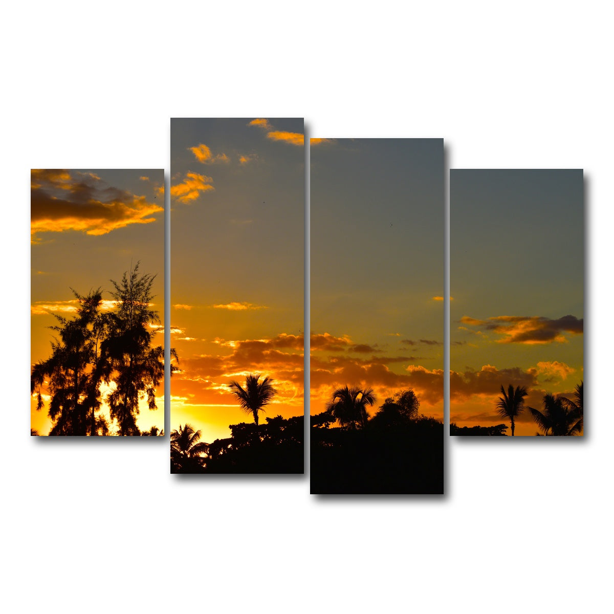 AUTO-MOCKUP WHITE | Dominican Sunset 3 | 4 Piece | Gallery Wrap Canvas | group=4_short