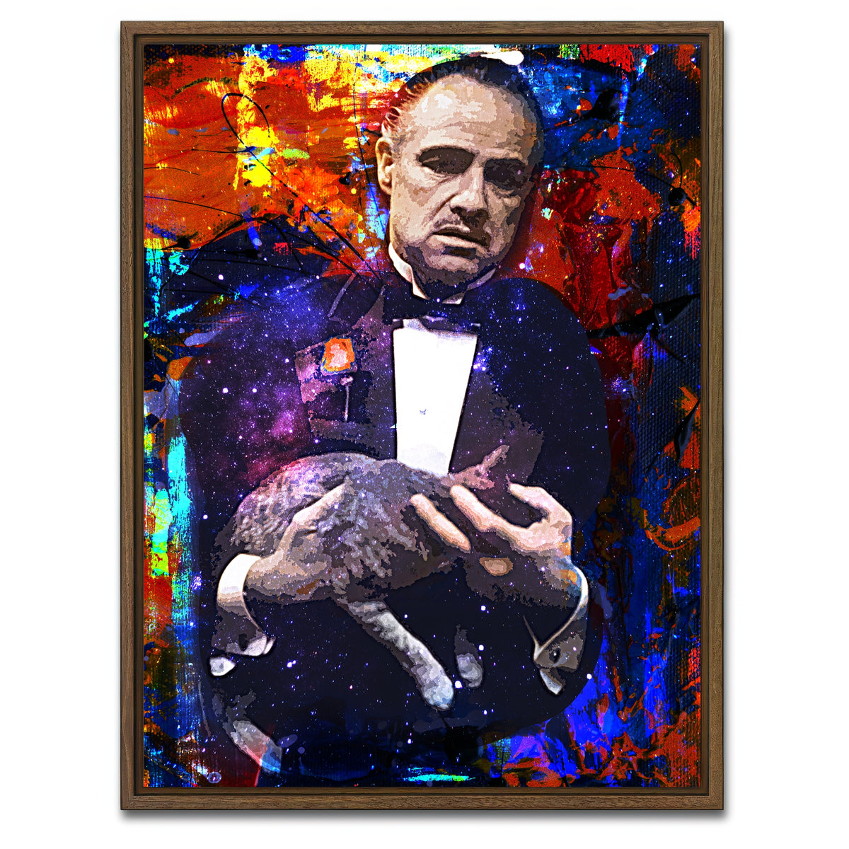 AUTO-MOCKUP WHITE | Don Corleone | 1 Piece | Walnut Framed Canvas | group=3x4