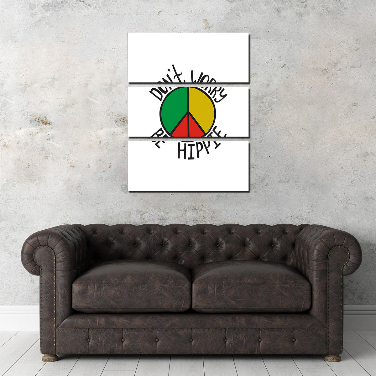 Don't Worry Be Hippie Wall Art