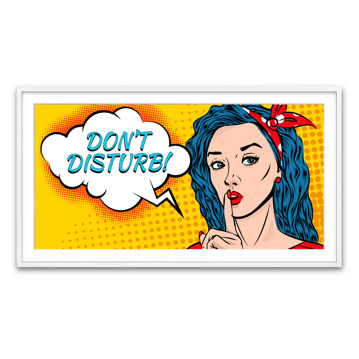 Framed Print 2x1 White