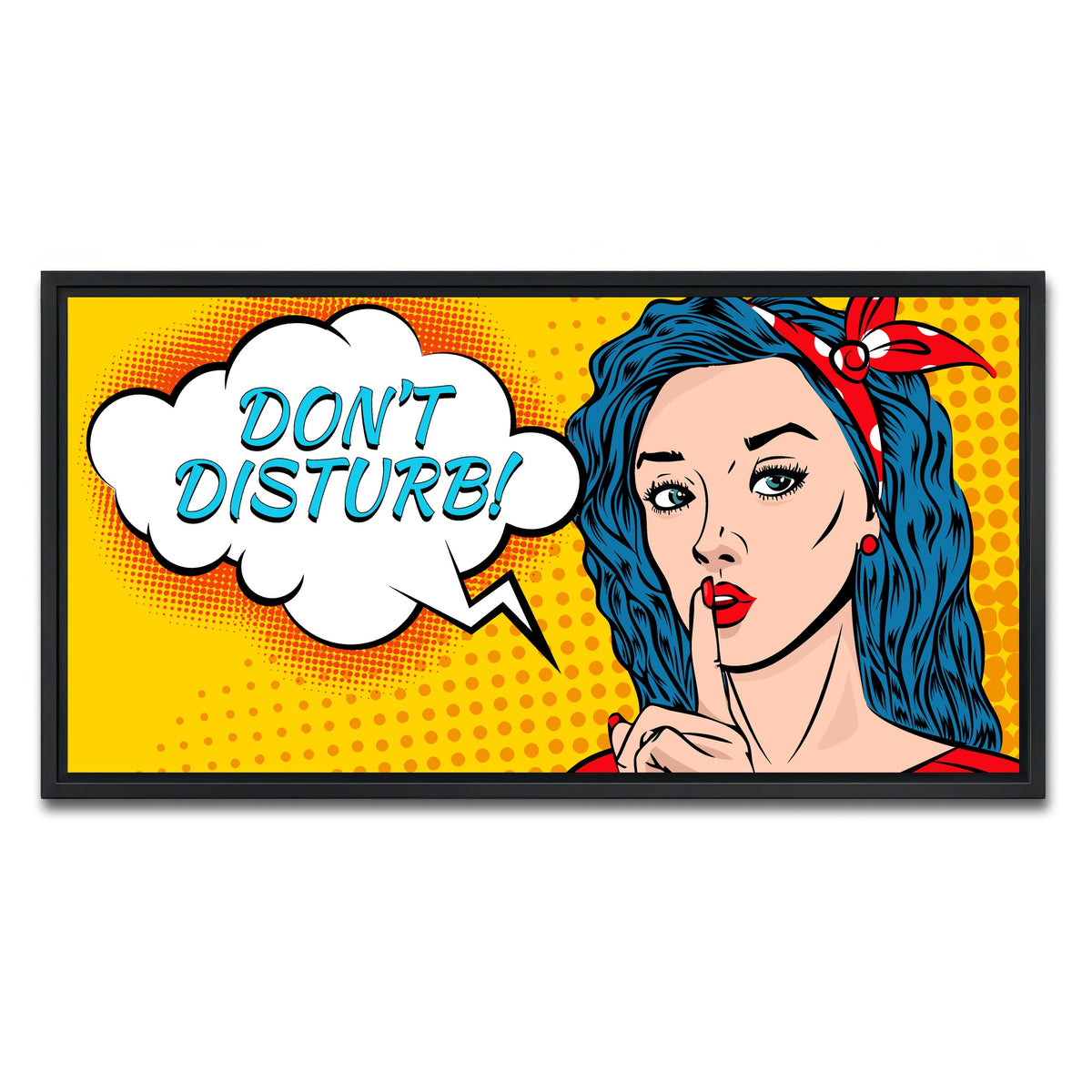 AUTO-MOCKUP WHITE | Don't Disturb | 1 Piece | Black Framed Canvas | group=2x1