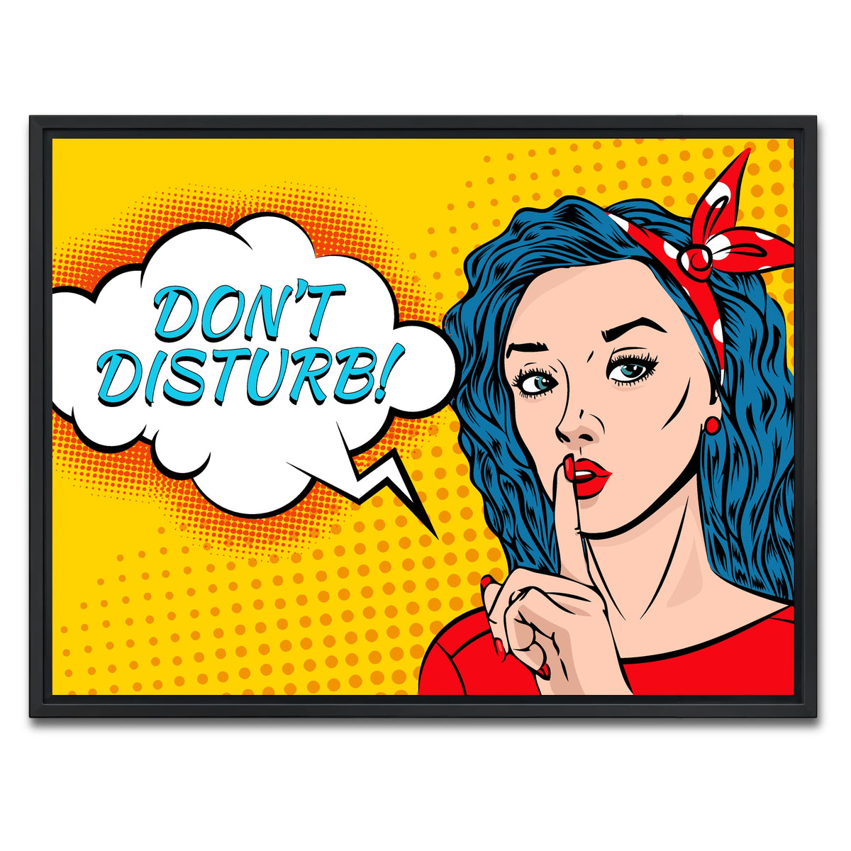 AUTO-MOCKUP WHITE | Don't Disturb | 1 Piece | Black Framed Canvas | group=4x3
