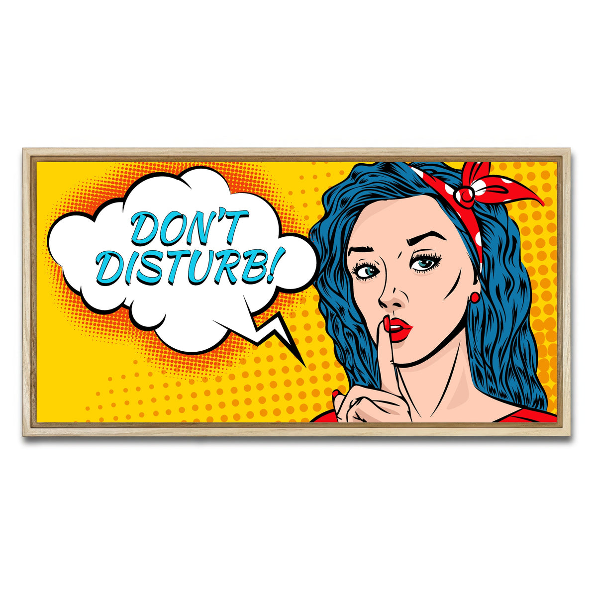 AUTO-MOCKUP WHITE | Don't Disturb | 1 Piece | Natural Framed Canvas | group=2x1