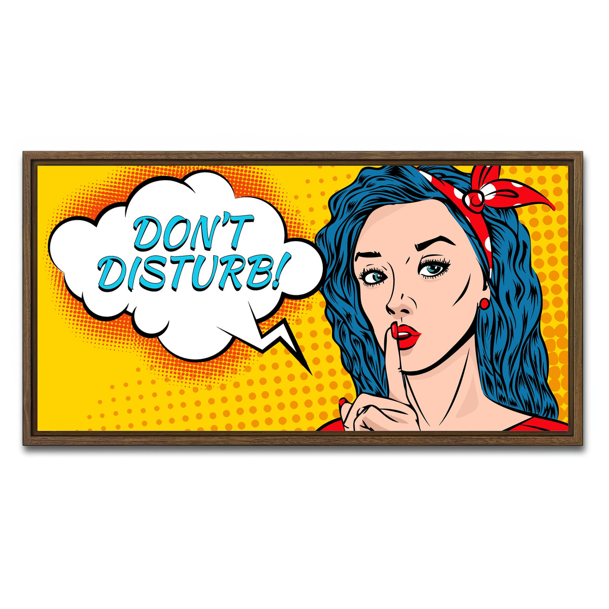 AUTO-MOCKUP WHITE | Don't Disturb | 1 Piece | Walnut Framed Canvas | group=2x1