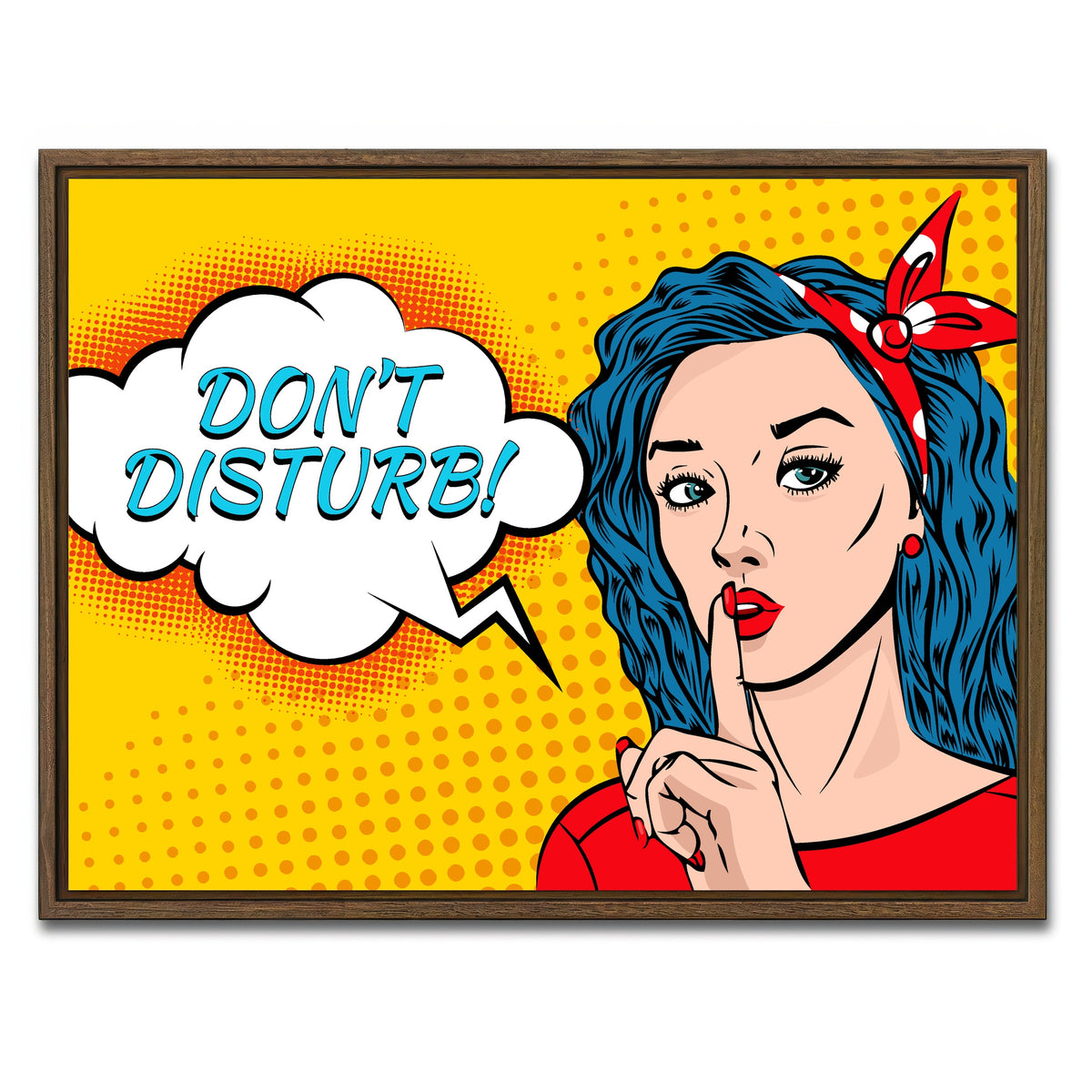 AUTO-MOCKUP WHITE | Don't Disturb | 1 Piece | Walnut Framed Canvas | group=4x3