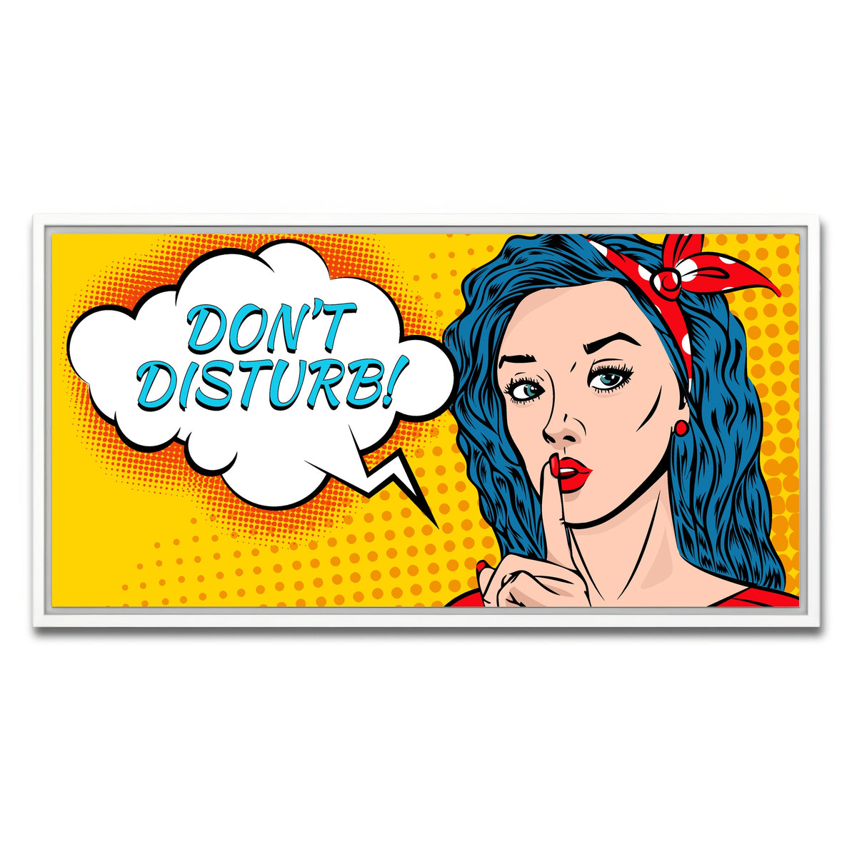 AUTO-MOCKUP WHITE | Don't Disturb | 1 Piece | White Framed Canvas | group=2x1