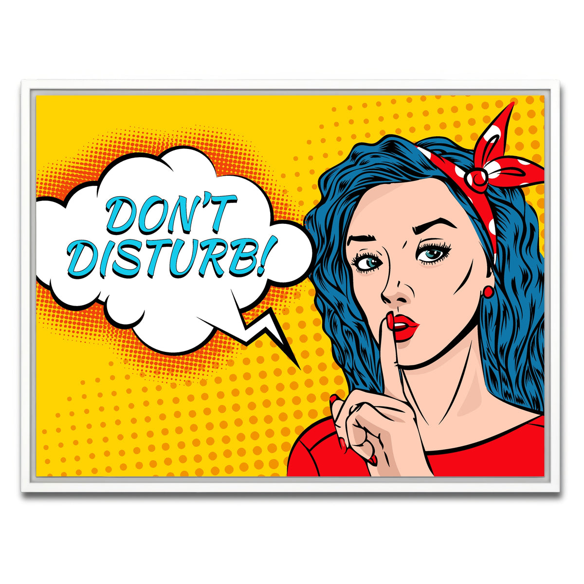 AUTO-MOCKUP WHITE | Don't Disturb | 1 Piece | White Framed Canvas | group=4x3