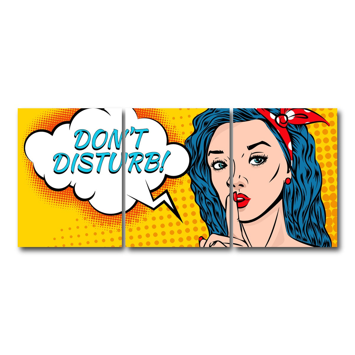 AUTO-MOCKUP WHITE | Don't Disturb | 3 Piece | Gallery Wrap Canvas | group=18x24