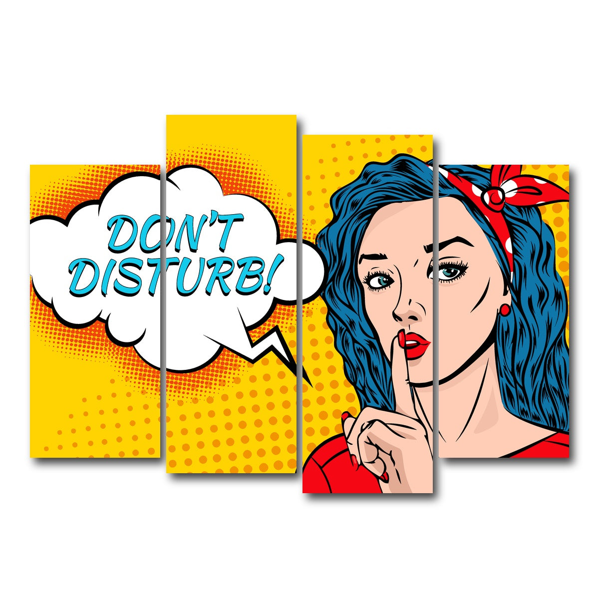 AUTO-MOCKUP WHITE | Don't Disturb | 4 Piece | Gallery Wrap Canvas | group=4_normal