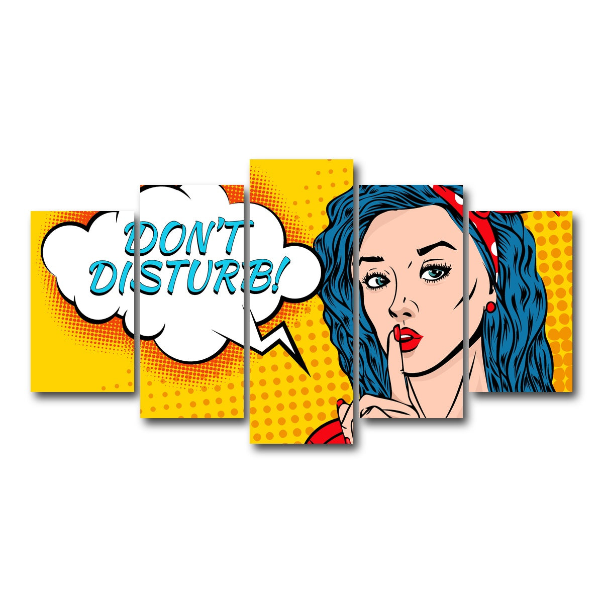 AUTO-MOCKUP WHITE | Don't Disturb | 5 Piece | Gallery Wrap Canvas | group=5_normal