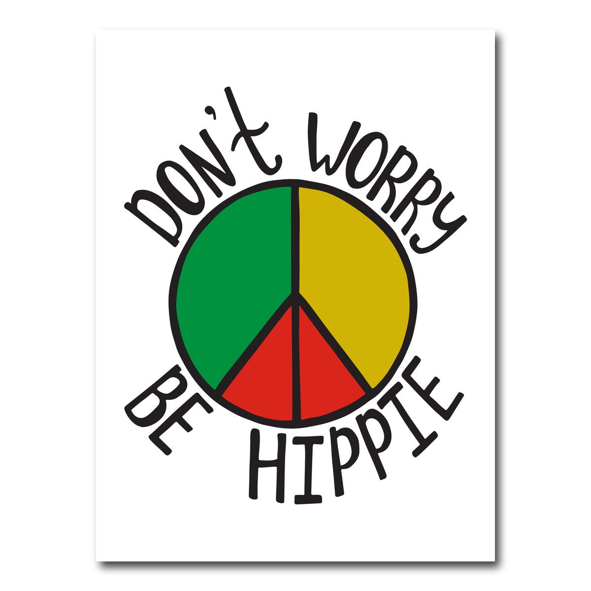 AUTO-MOCKUP WHITE | Don't Worry Be Hippie | 1 Piece | Gallery Wrap Canvas | group=3x4