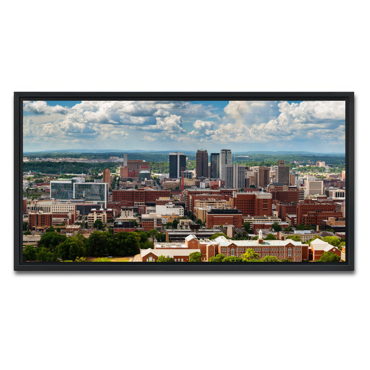 AUTO-MOCKUP WHITE | Downtown Birmingham | 1 Piece | Black Framed Canvas | group=2x1