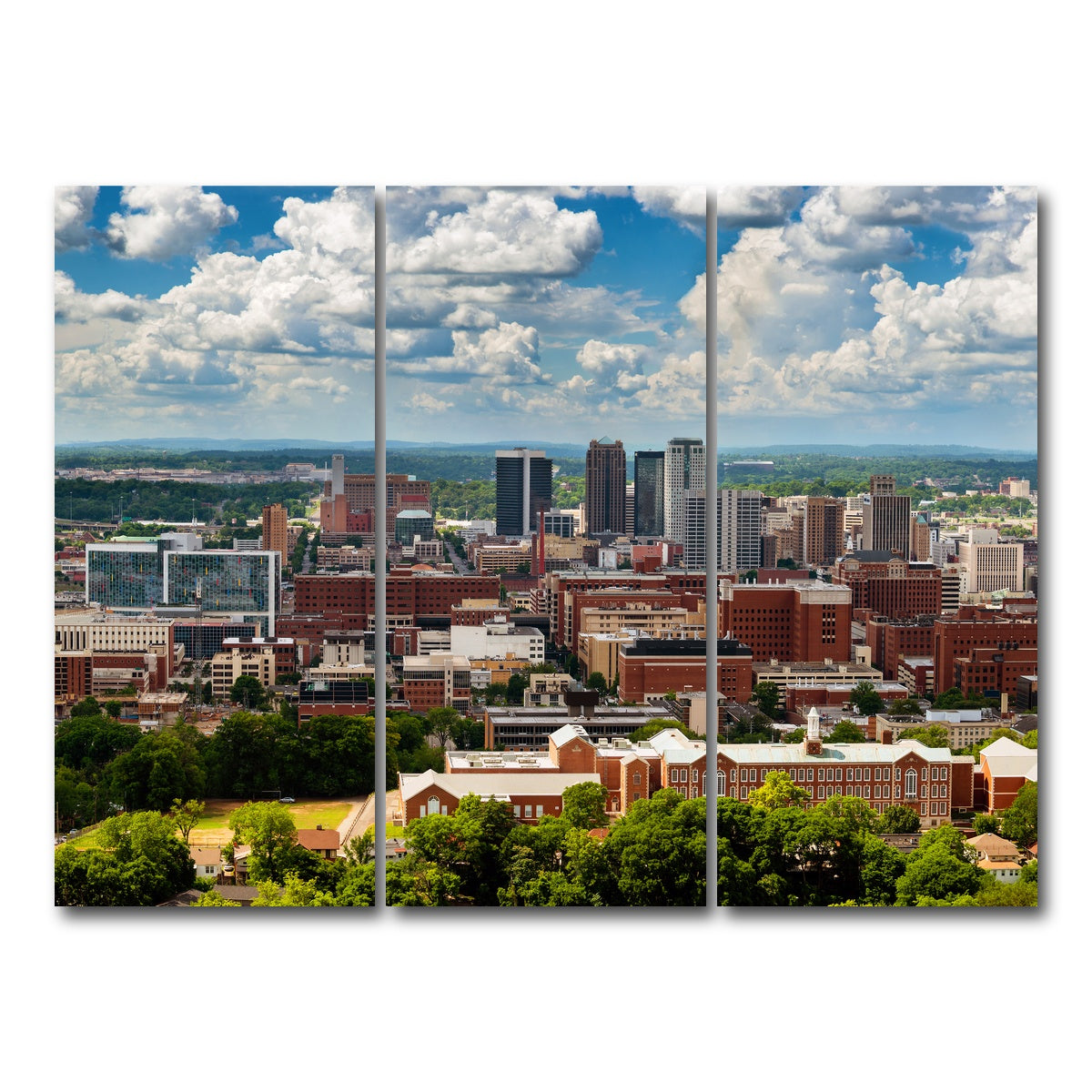 AUTO-MOCKUP WHITE | Downtown Birmingham | 3 Piece | Gallery Wrap Canvas | group=8x18