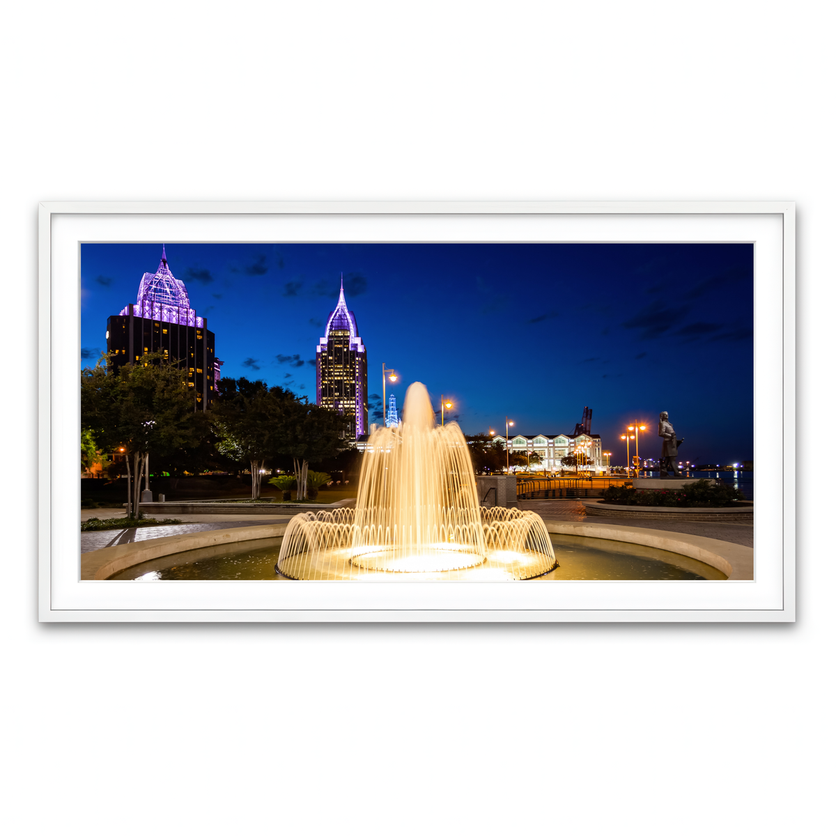 Framed Print 2x1 White