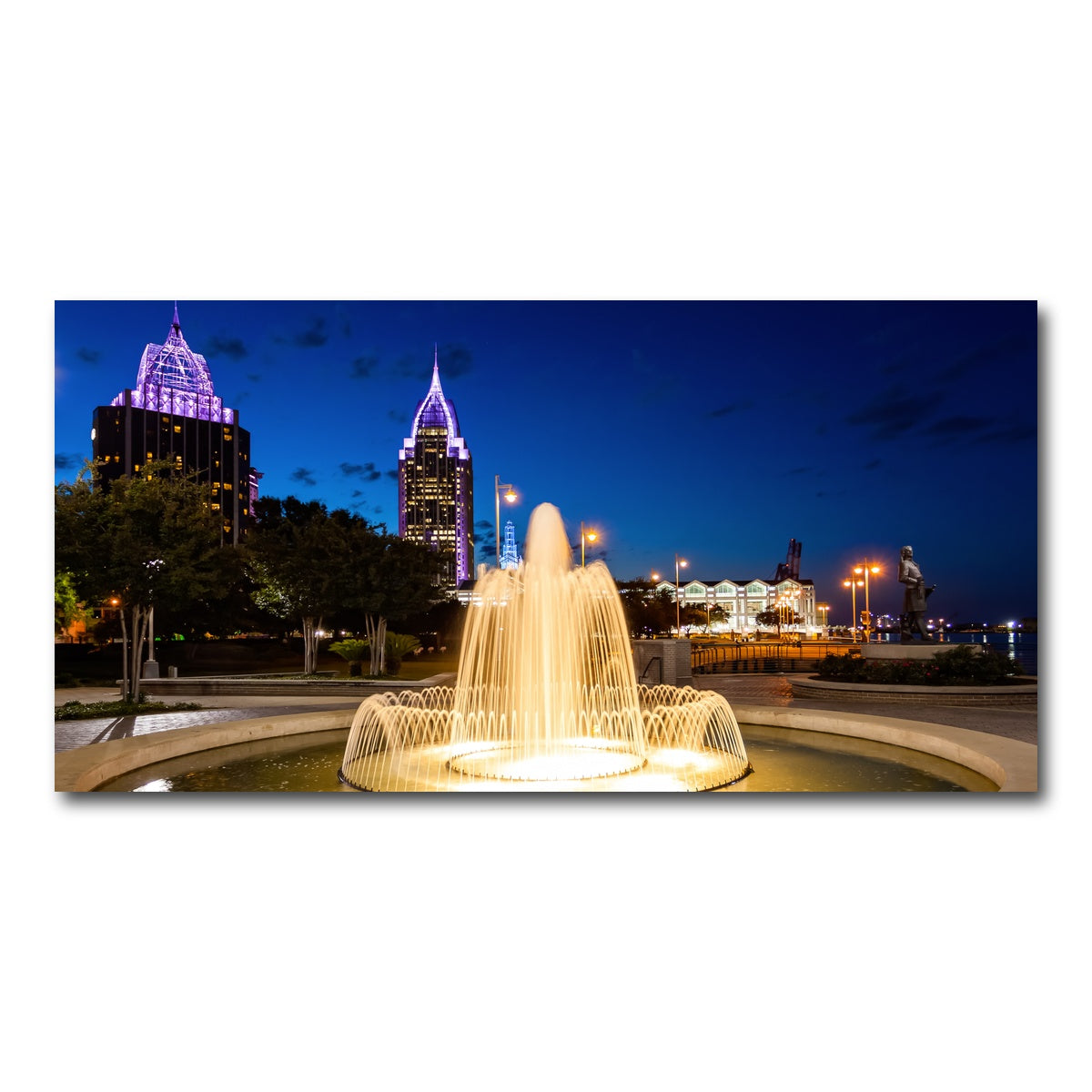 AUTO-MOCKUP WHITE | Downtown Mobile - Fountain | 1 Piece | Gallery Wrap Canvas | group=2x1