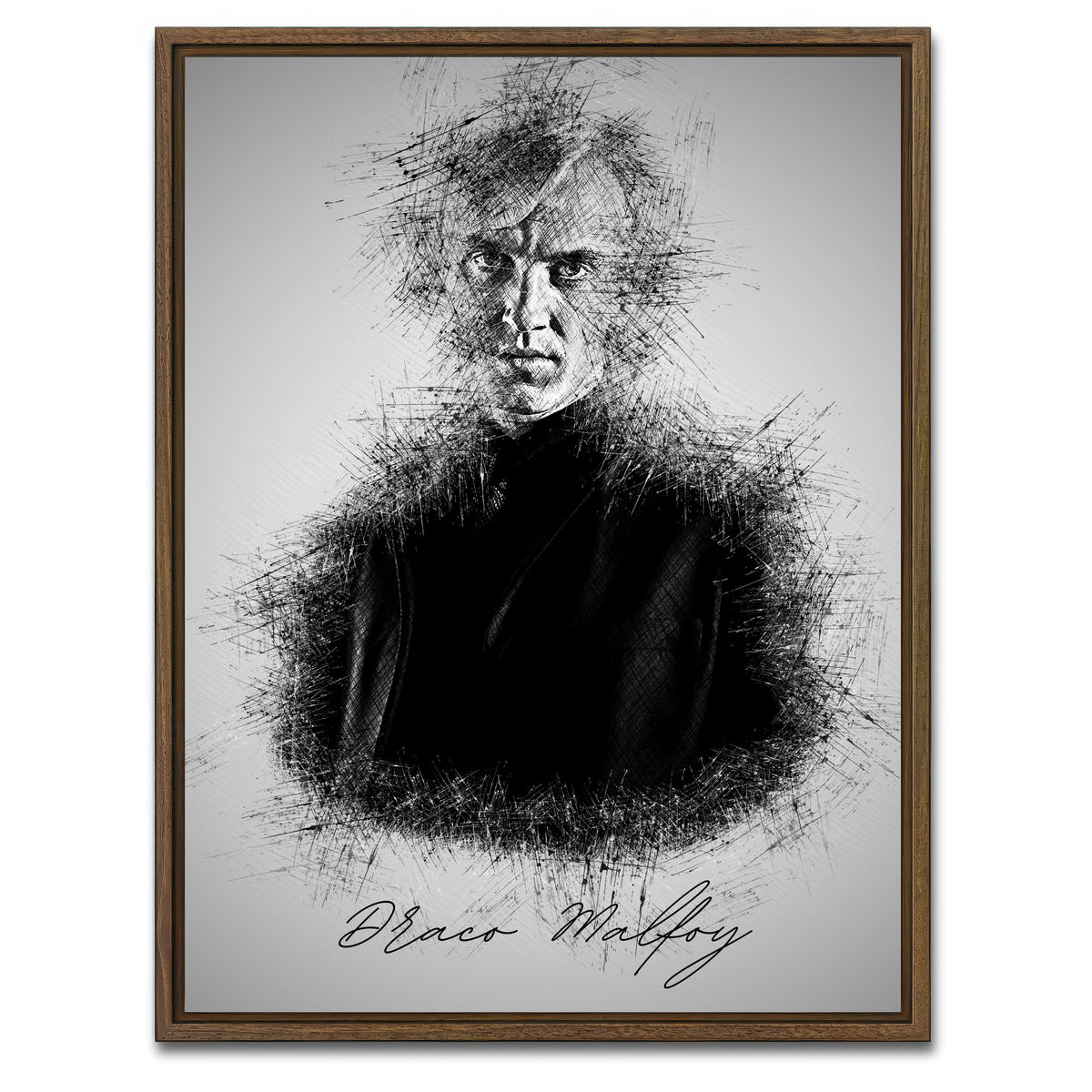 AUTO-MOCKUP WHITE | Draco Malfoy | 1 Piece | Walnut Framed Canvas | group=3x4