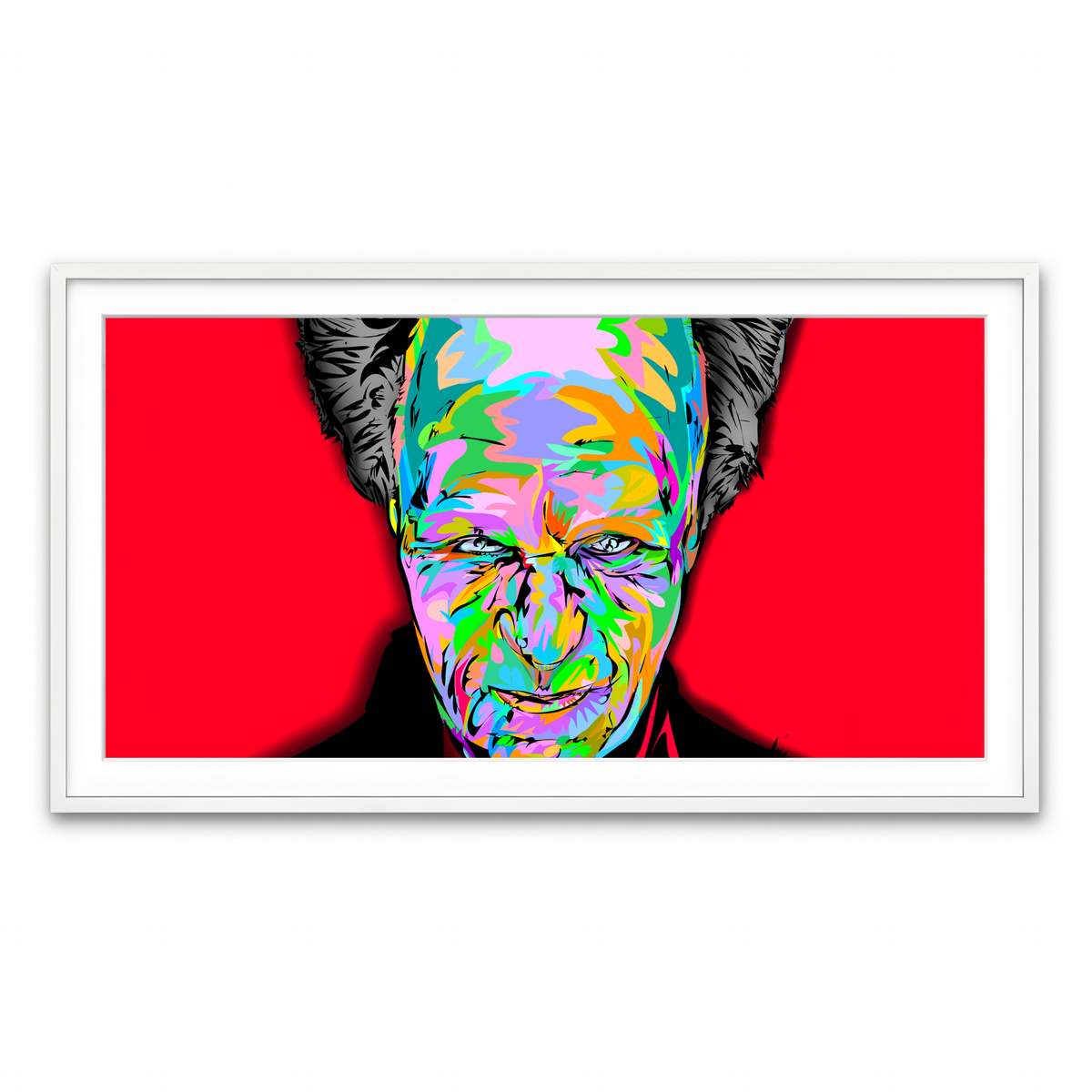 Framed Print 2x1 White