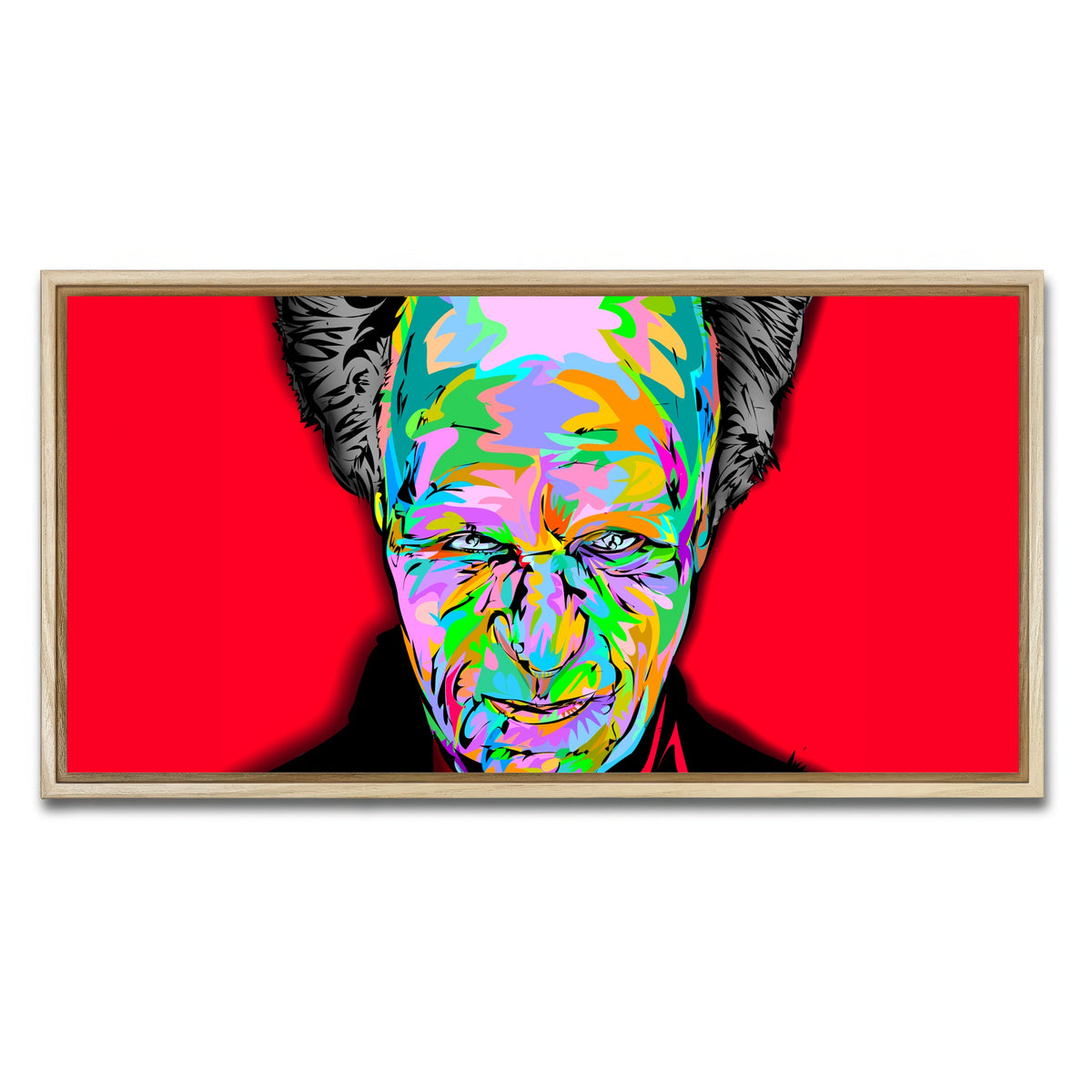 AUTO-MOCKUP WHITE | Dracula head | 1 Piece | Natural Framed Canvas | group=2x1