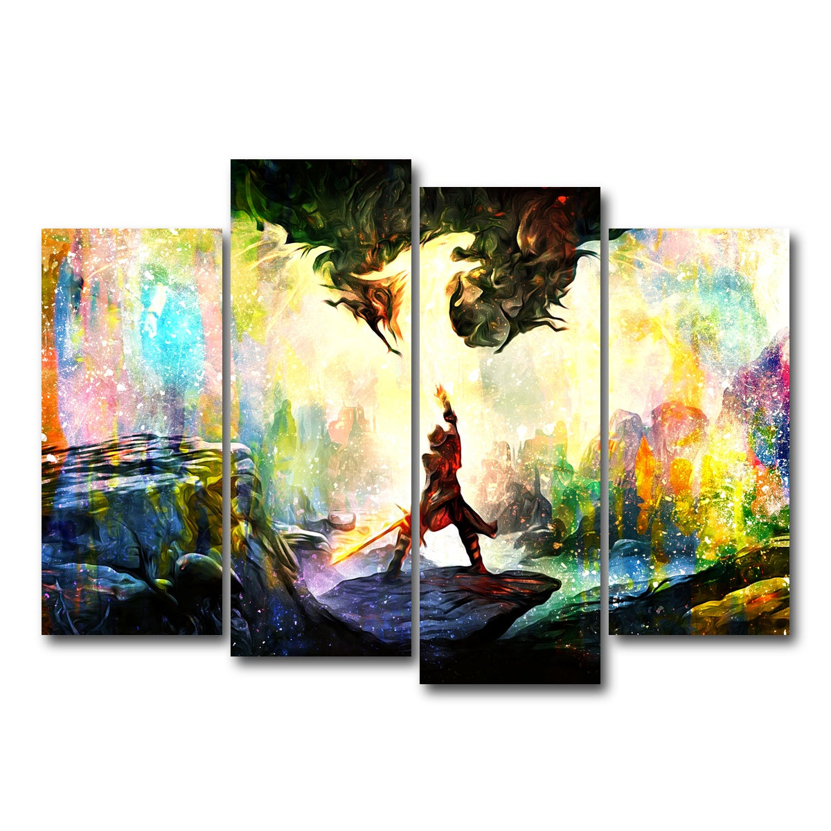 AUTO-MOCKUP WHITE | Dragon Age | 4 Piece | Gallery Wrap Canvas | group=4_normal