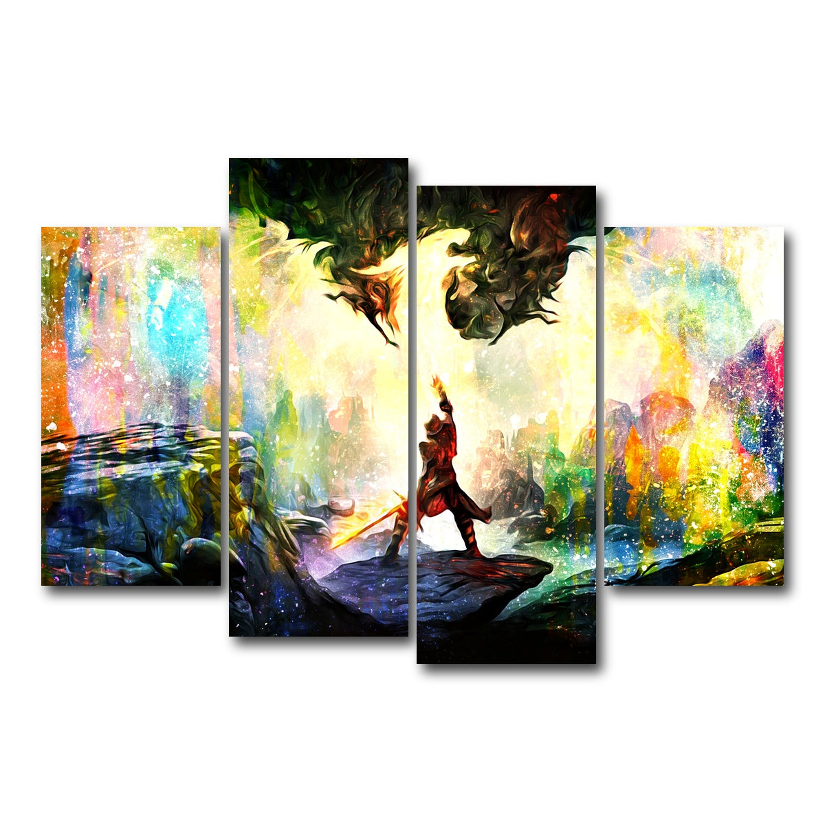 AUTO-MOCKUP WHITE | Dragon Age | 4 Piece | Gallery Wrap Canvas | group=4_short